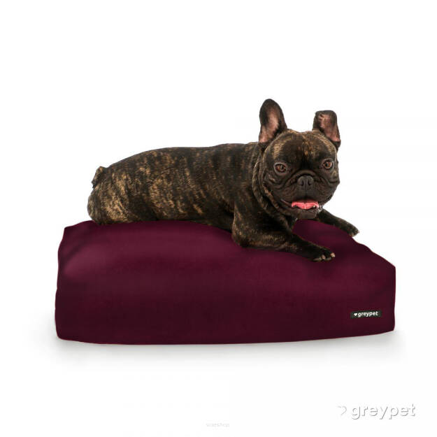 poduszka dla psa Greypet wzór velvet burgundowy